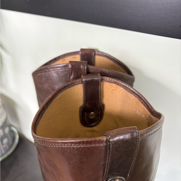 Frye Brown Leather Riding Boots-size 10 - Picture 6 of 9